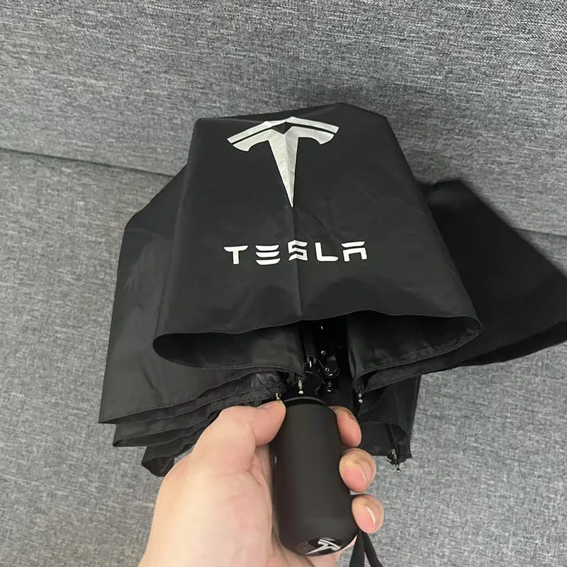 

Automatic Car Logo Umbrella For Tesla Model 3 Model S Model X Model Y Roadster SpaceX Portable Business Man Women Logo Umbrella