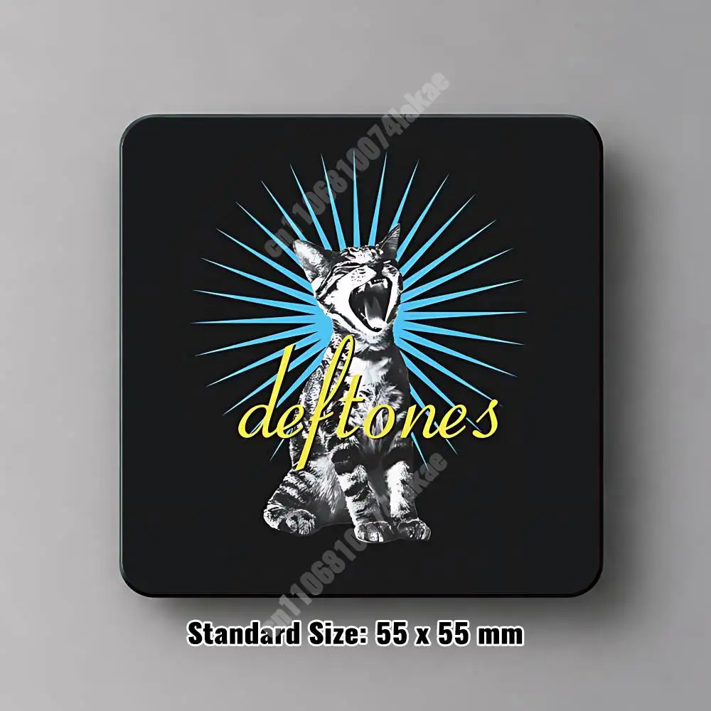 D-Deftones Diamond Eyes Private Music Magnetic Sticker Reflective Fridge Decal for Metal Surfaces Magnet Sign