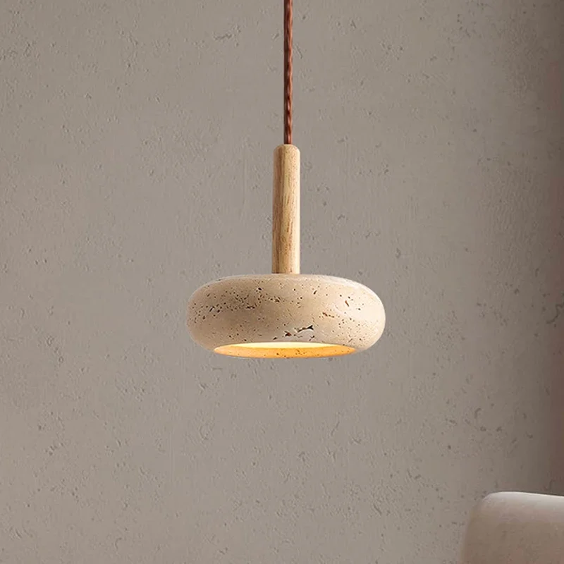 

D150mm Yellow Stone Bowl Droplight Led 12W Over Kitchen Island Dining Table Bedside Restaurant Hanging Pendent Lamp