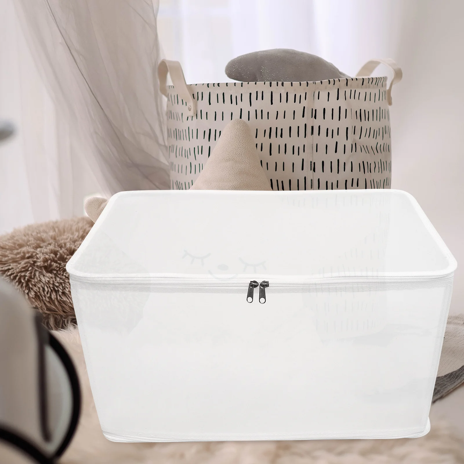 

Storage Box Foldable Clothes Organizer With Zipper Handle Multi-Grid For Socks Underwear T-Shirts Wardrobe Closet