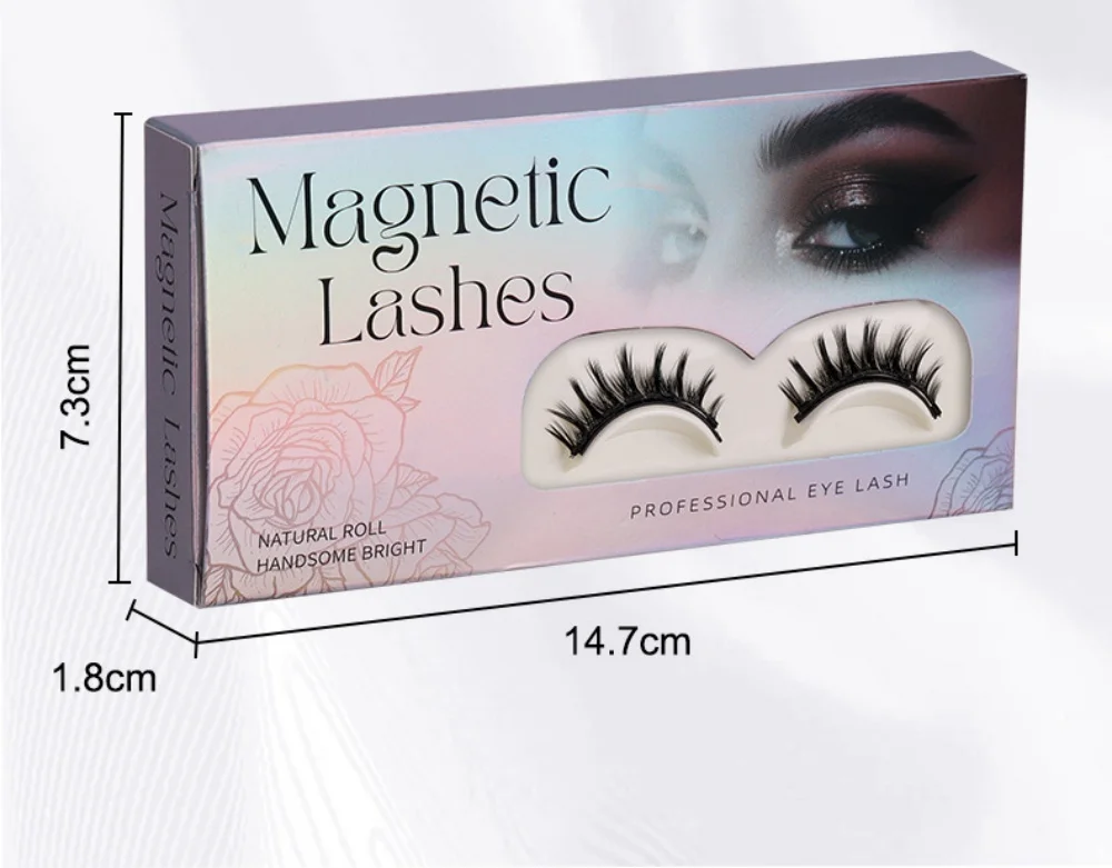 GIOIO Juego de pestañas postizas magnéticas naturales con volumen de pestañas magnéticas 3D, pestañas rizadas con pinzas magnéticas