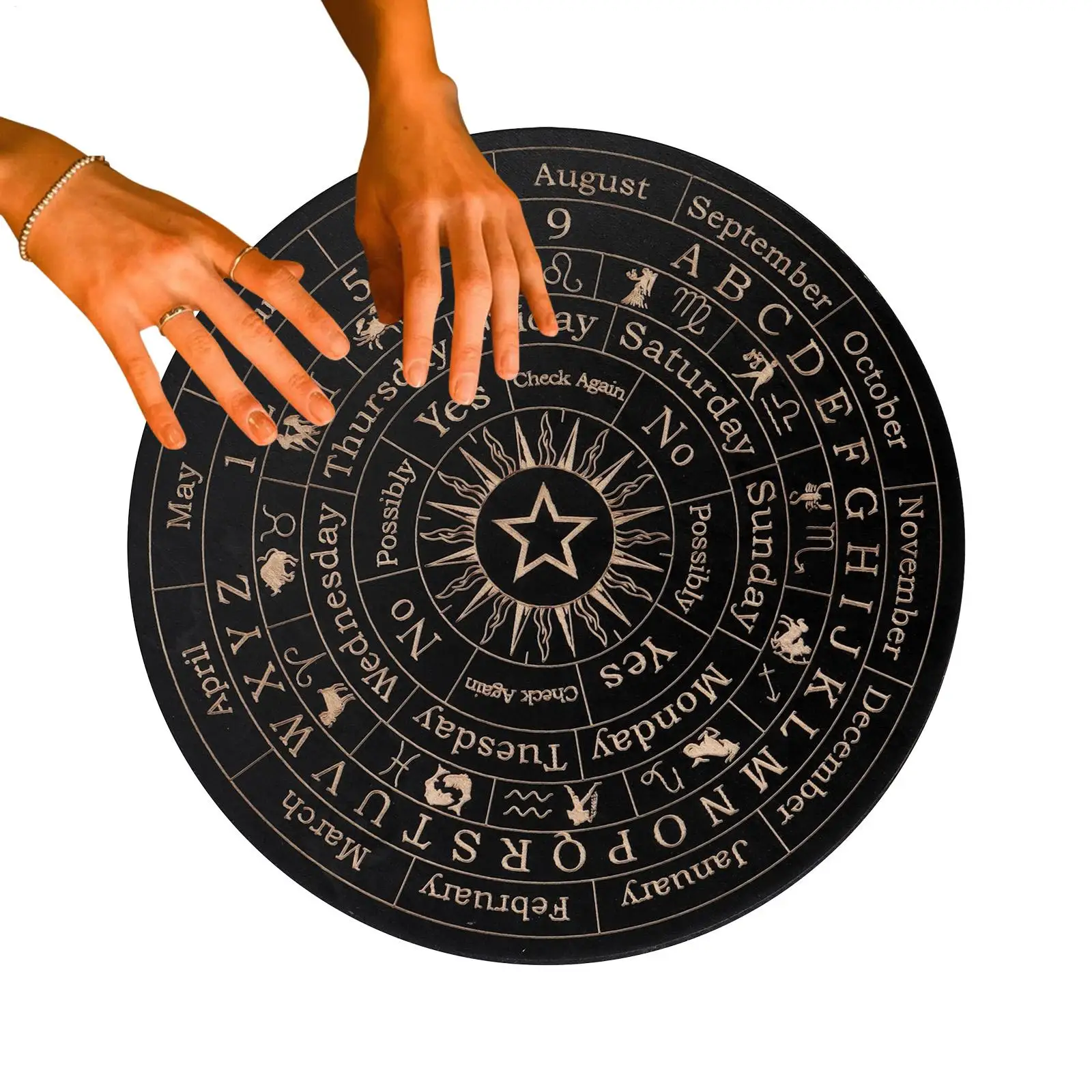 Divination Board Dowsing Wooden Decorative Message Planchette Boards With Letters Ouija Board Game Fortune Telling Divination