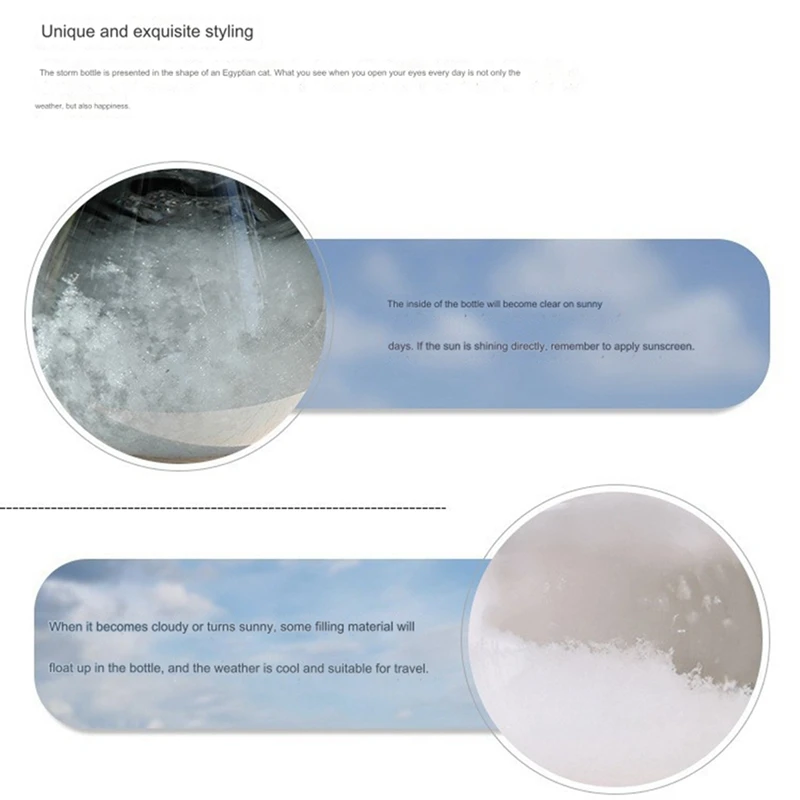 Weather Station Cloud Storm Crystal Weather Forecast Bottle A