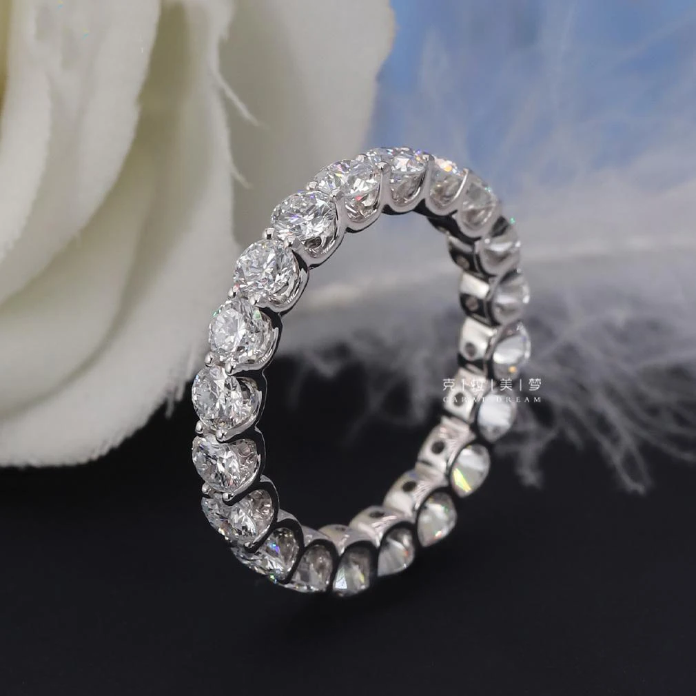 Kelameimeng زراعة خاتم الماس الكامل النساء ارتداء الماس الأزياء بالكامل خاتم الماس المختبر