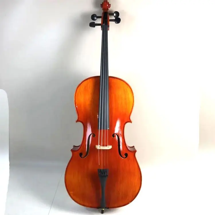 real Tiger Maple solid wood Cello 4/4 3/4 Orange Spruce student cello stringed instrument beginner professional violoncello