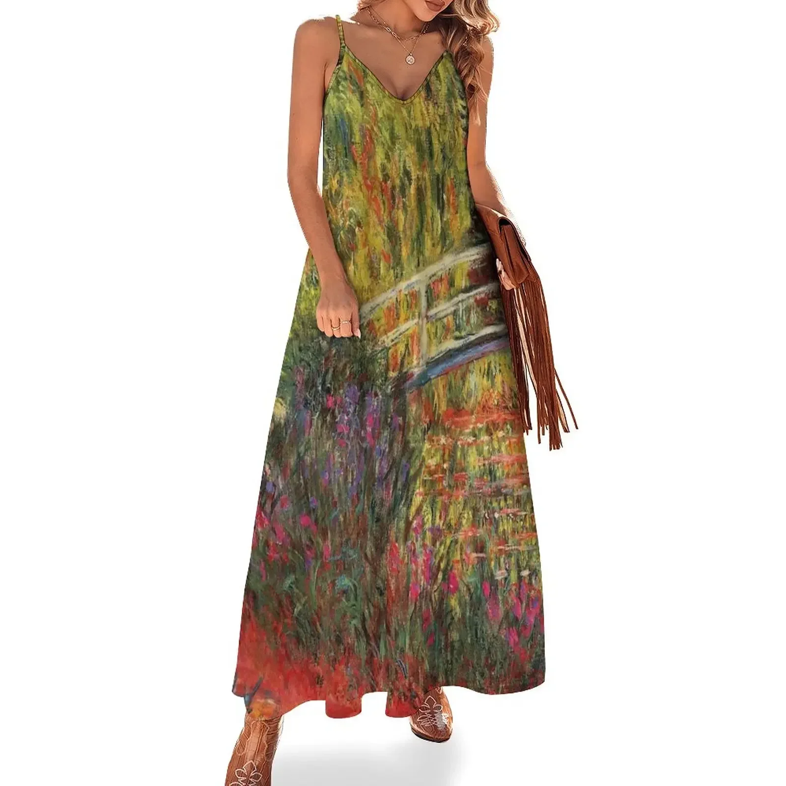 

HD. Water Lily Pond, by Claude Monet. HIGH DEFINITION Sleeveless Dress womens dress sexy short dresses daring Dress