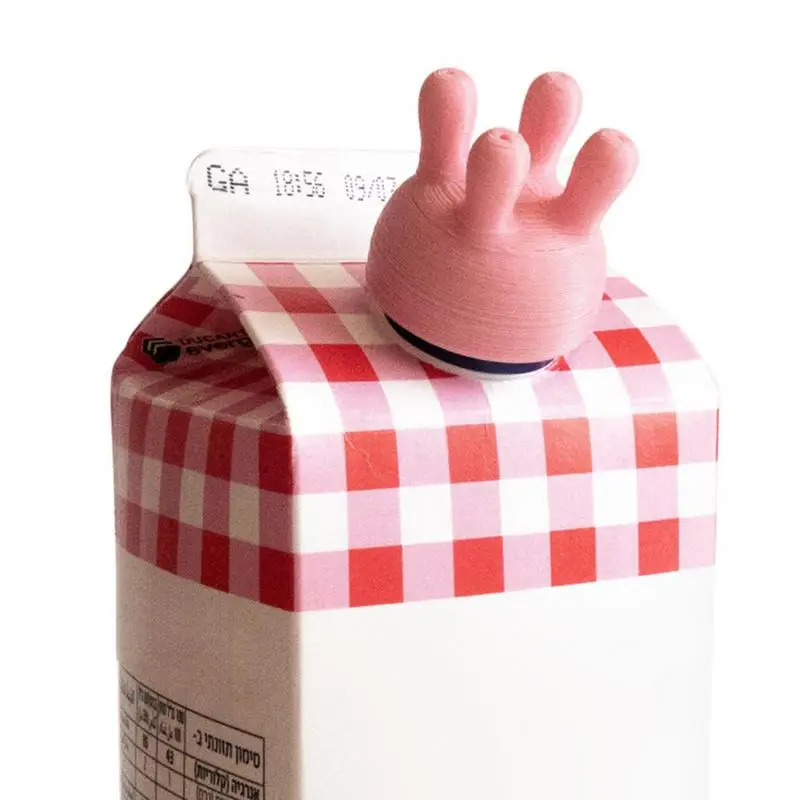 Milk Bottle Cap Milk Carton Cap Milk Diverter Cartoon Reusable Juice Milk Drinking Bottles Pour Spout Covers Kitchen Gadgets view 6