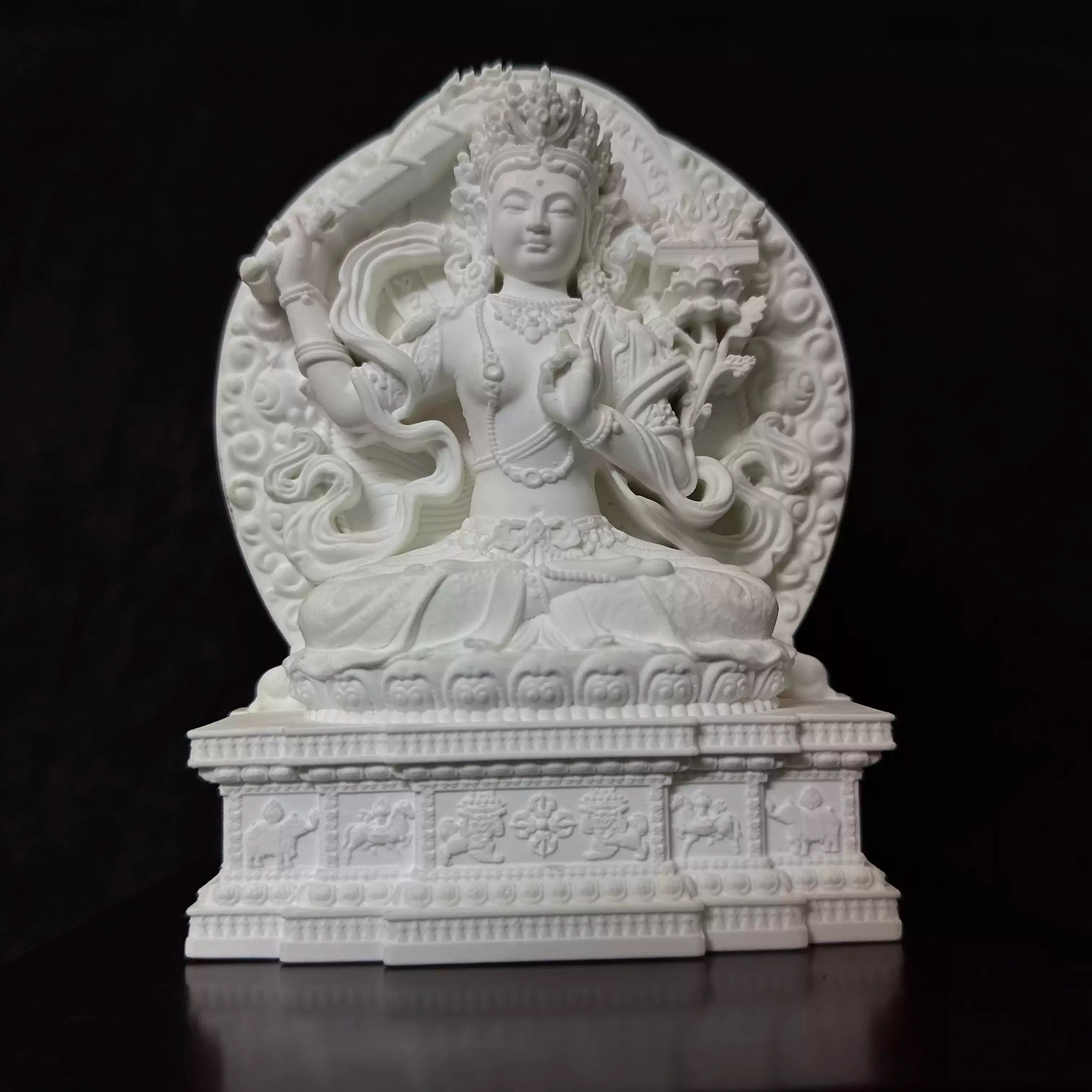 

Высота 13,8 см, буддийская силиконовая форма для Манджури Бодхисаттвы, силиконовая форма, гипсовая цементная смола, силиконовая форма для свечей