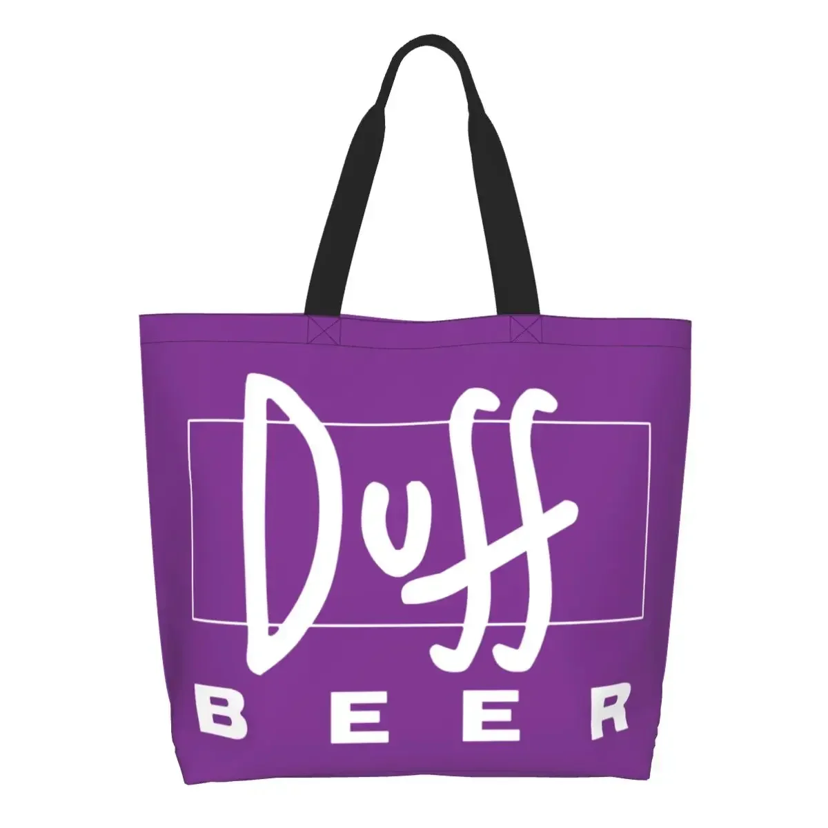 Recycling Duff Beer Shopping Bag Women Shoulder Canvas Tote Bag Durable Groceries Shopper Bags