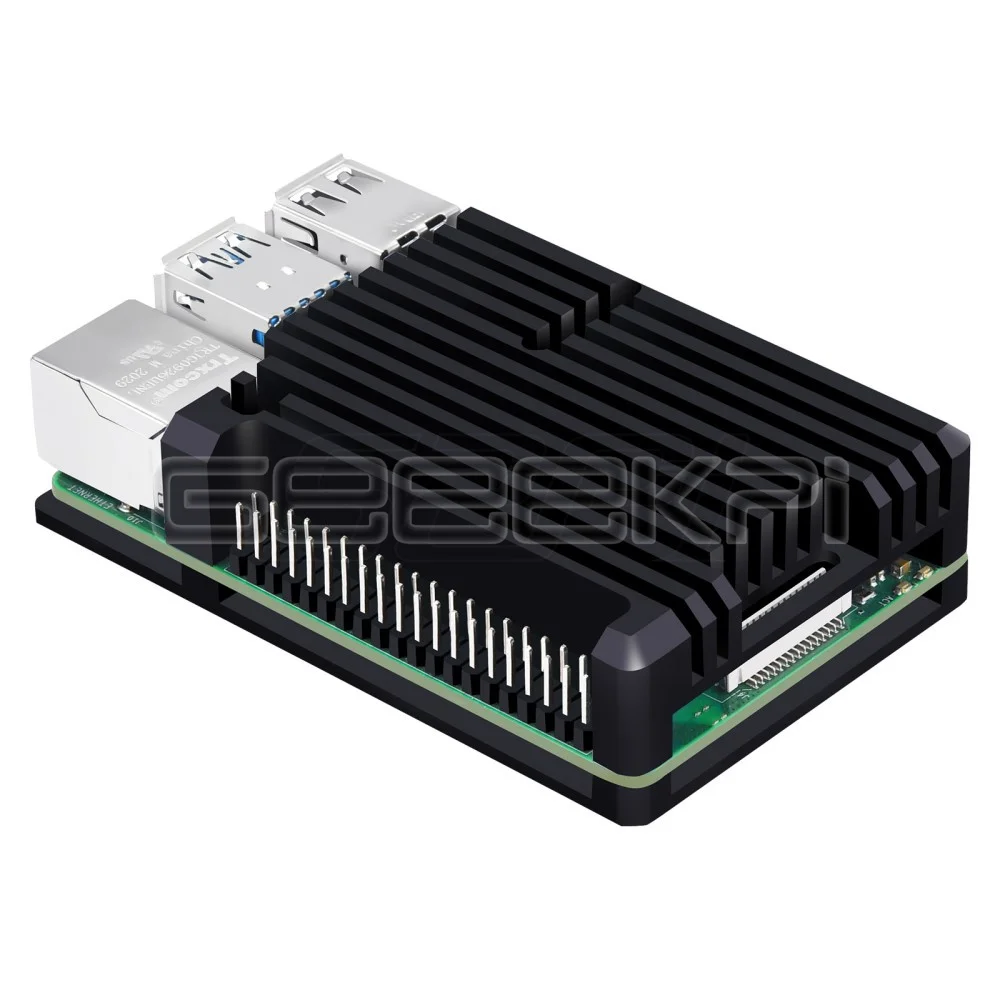 Raspberry Pi 4 4G Hợp Kim Nhôm Armor Thụ Động Làm Mát Vỏ Kim Loại Với 40 Pin Đầu Cho Raspberry Pi 4