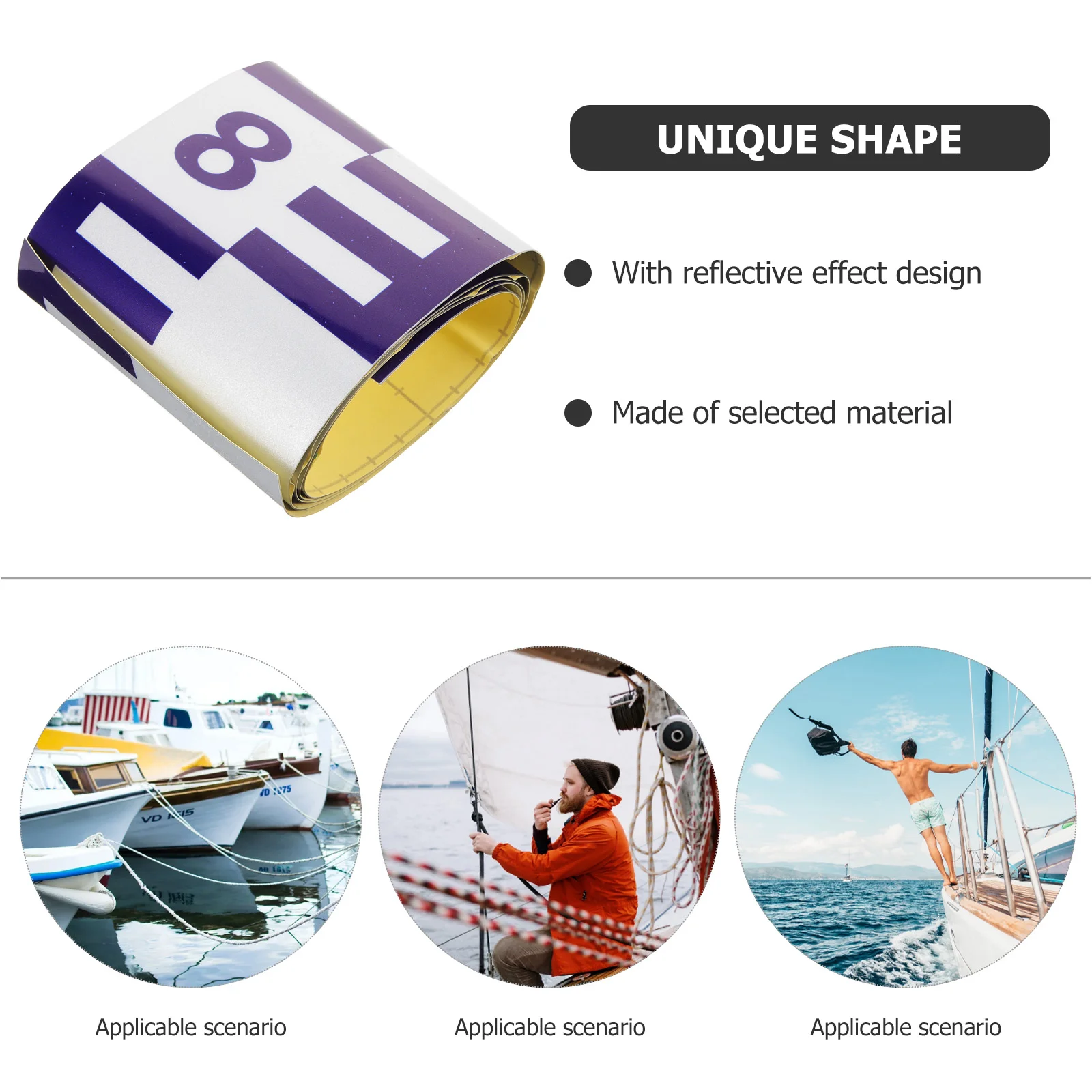 One Meter Water Depth Ship Level Scale Tide Observation Self-adhesive Car Sticker Reminders Gauge Tools