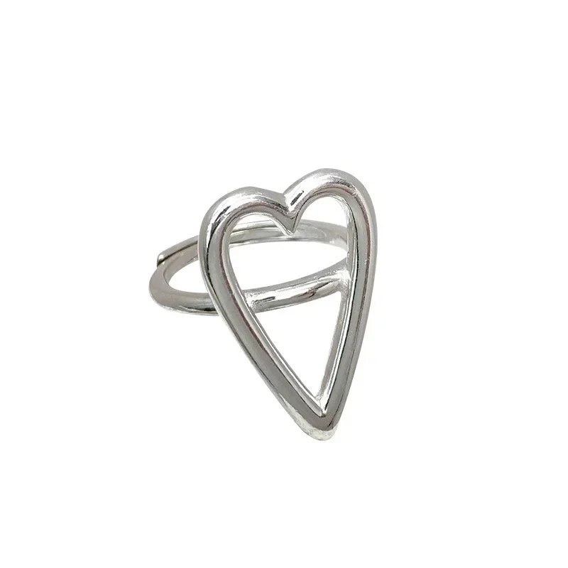 3pcs Set Rings for Women Love Heart Hollowed Out Girl Party Jewelry Gift Sweet Three Layer Cool Punk Jewelry Dropshipping