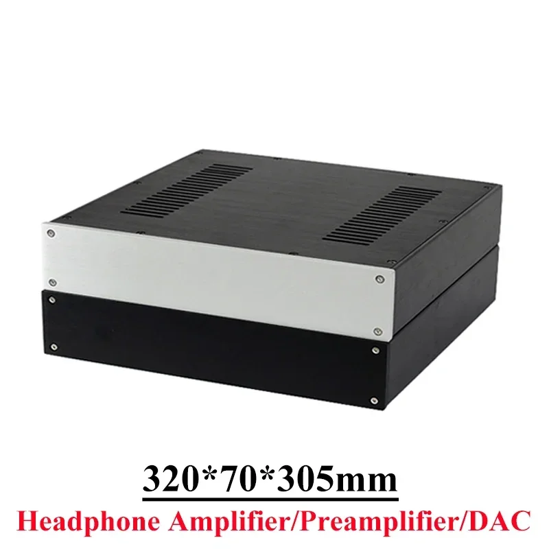 

320*70*305mm All Aluminum Headphone Amplifier Chassis Preamplifier DAC Decoder Enclosure Case Diy Audio Accessories