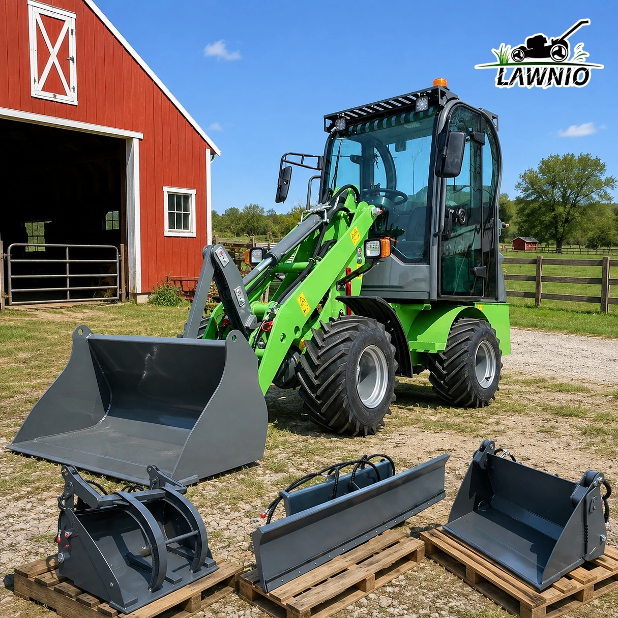 CE Certified Wheel Loader  Multiple Attachments with Compact Design for Material Handling Electric Loader
