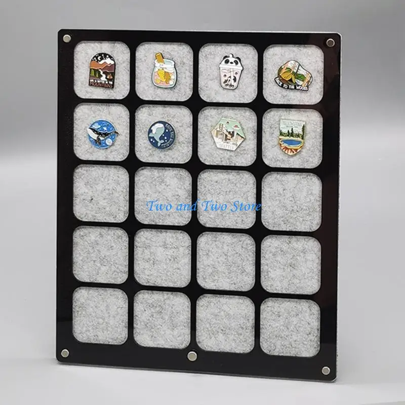 HX6F Acrylic Pin Display and Organizers Board Clear Brooch Pin Display Holder for Coin