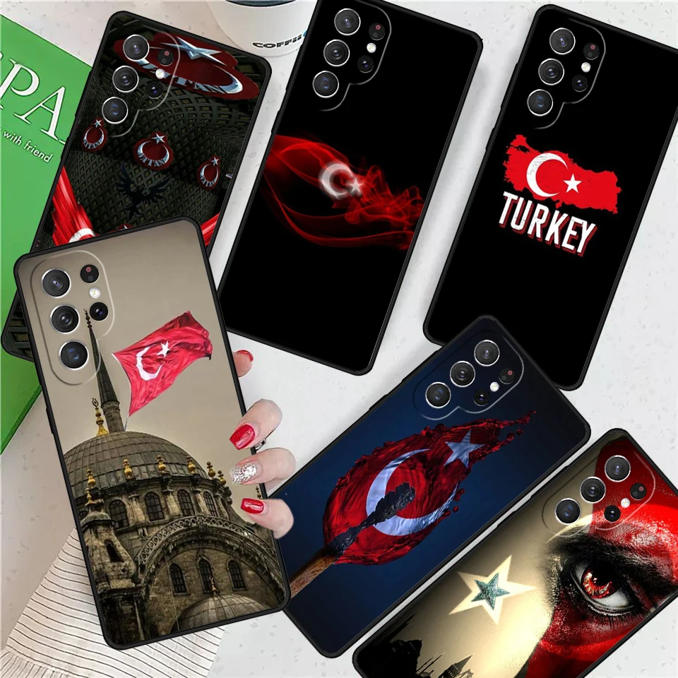 

Turkey Turkish Flag For Samsung Galaxy S24 Ultra S21 S22 S8 S9 S10 5G Note 10 20 Plus FE S23 Phone case Cover
