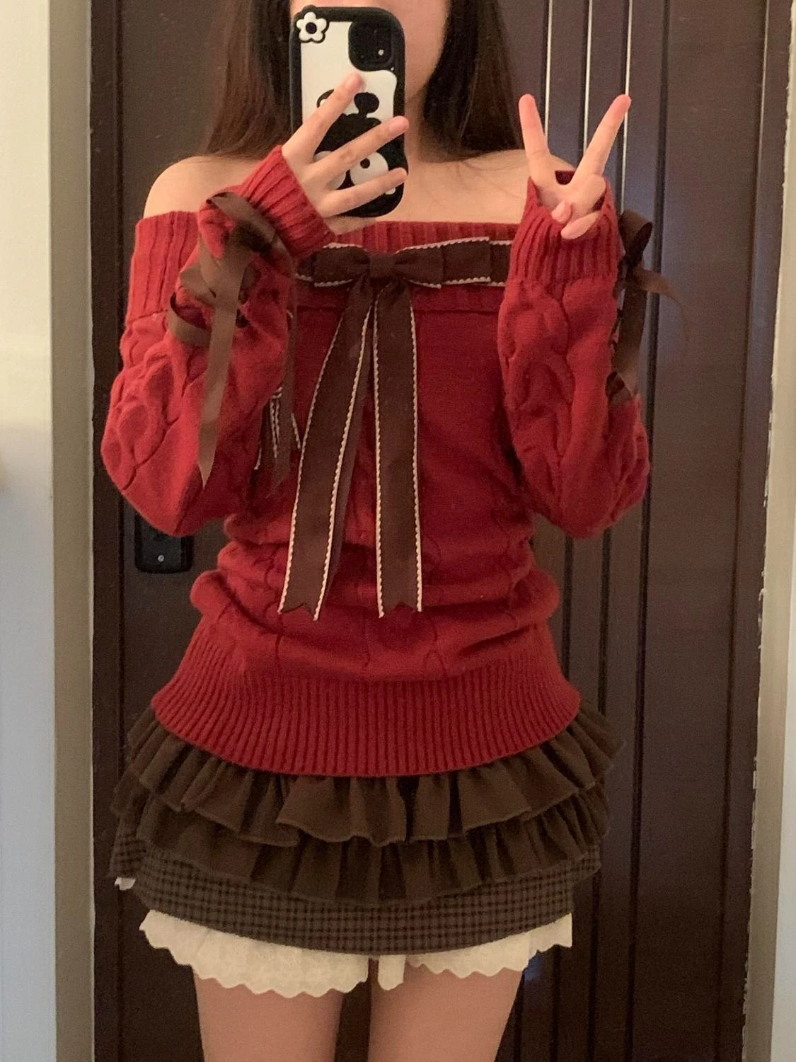 

Розовый пуловер, милый японский осенне-зимний шикарный наряд, корейский модный вязаный свитер, женский сексуальный элегантный винтажный костюм Y2k