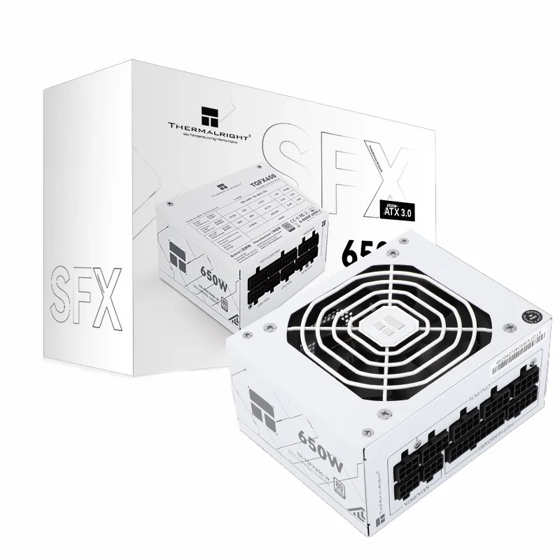 Fuente de Alimentación para Computadora TR-TGFX750 ATX 3.0 de 750W, Versión Grabada en Oro SFX, Cable de Alimentación para Computadora de Escritorio Thermalright