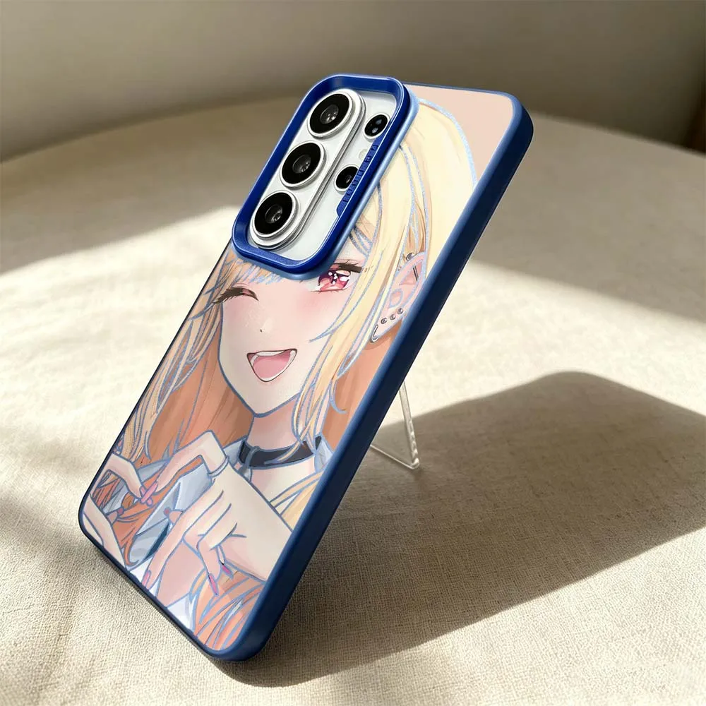 Cute Marin Kitagawa Cover For Samsung Galaxy S26 S25 S24 S23 S22 S21 S20 Plus Edge Ultra FE Colored Silver Phone Case