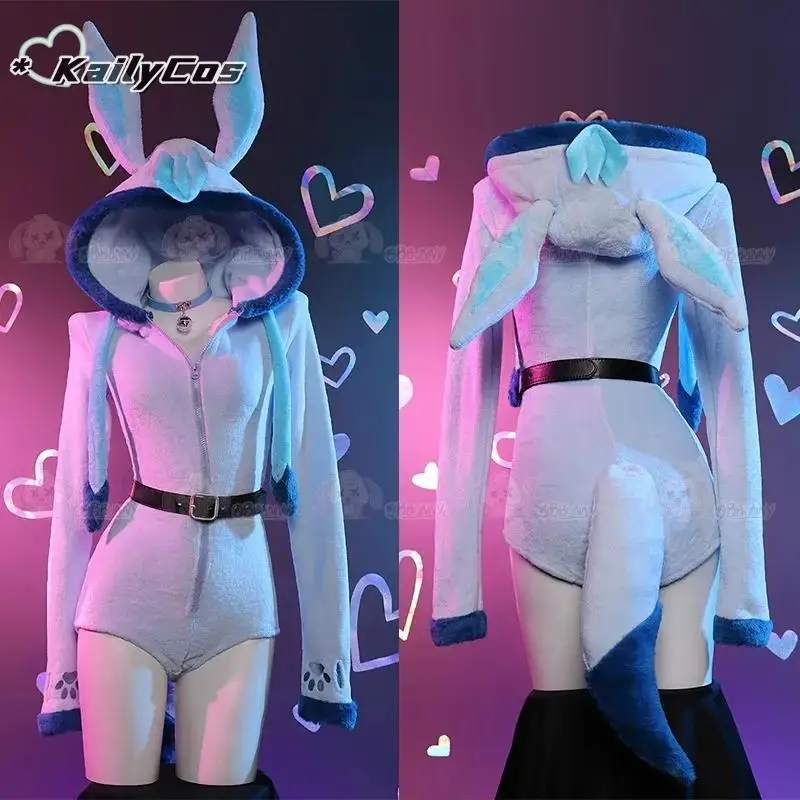 Anime Vaporeon Cosplay Costume Women Sexy Flannel Hooded Bodysuit Tail Socks Suit Bunny Girl Kawaii Plush Pajamas Cute Jumpsuit