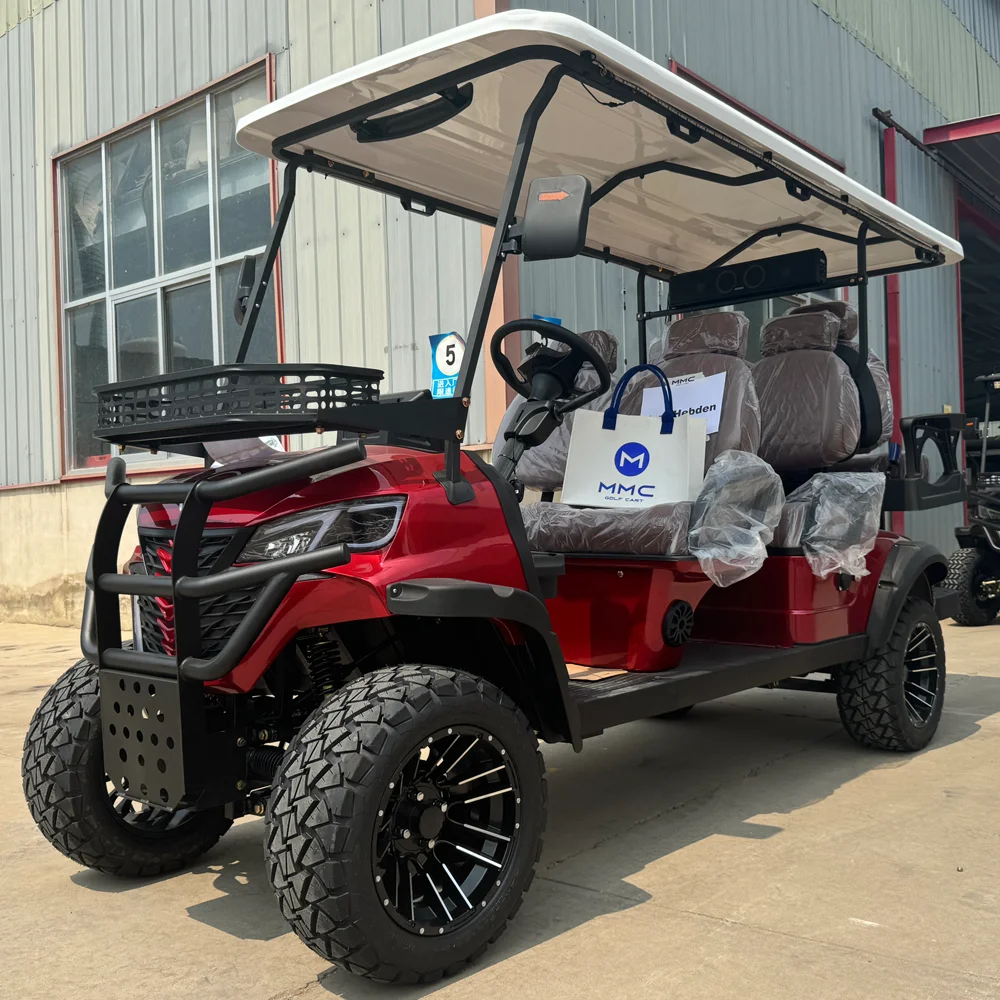 Customized Professional Design Electric Supplier Electric Golf Cart Lithium Battery 4+2 Seats Golf cart