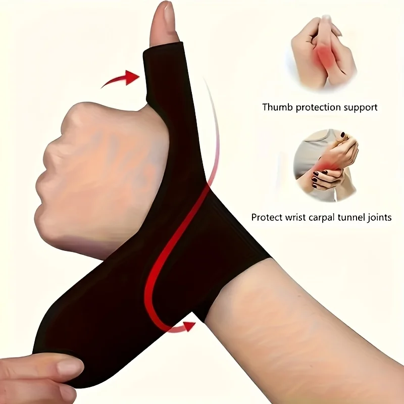 2pcs Adjustable Breathable Wrist Guard with Finger Stabilizer - Ergonomic Support, Suitable for Computer Typing and Repetitive image 3