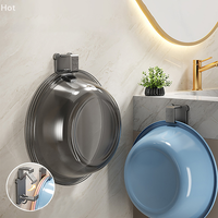 Non Perforated Washbasin Hook Foldable Storage Rack Wholesale Kitchen Adhesive Hook Bathroom Storage Rack Bathtub Hook