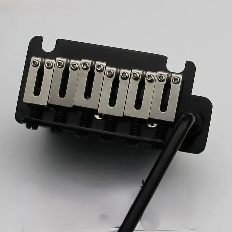 

Electric Guitar Strings Saddles and Block, Double Swing Tremolo Bridge, Stainless Steel, Black, BS184