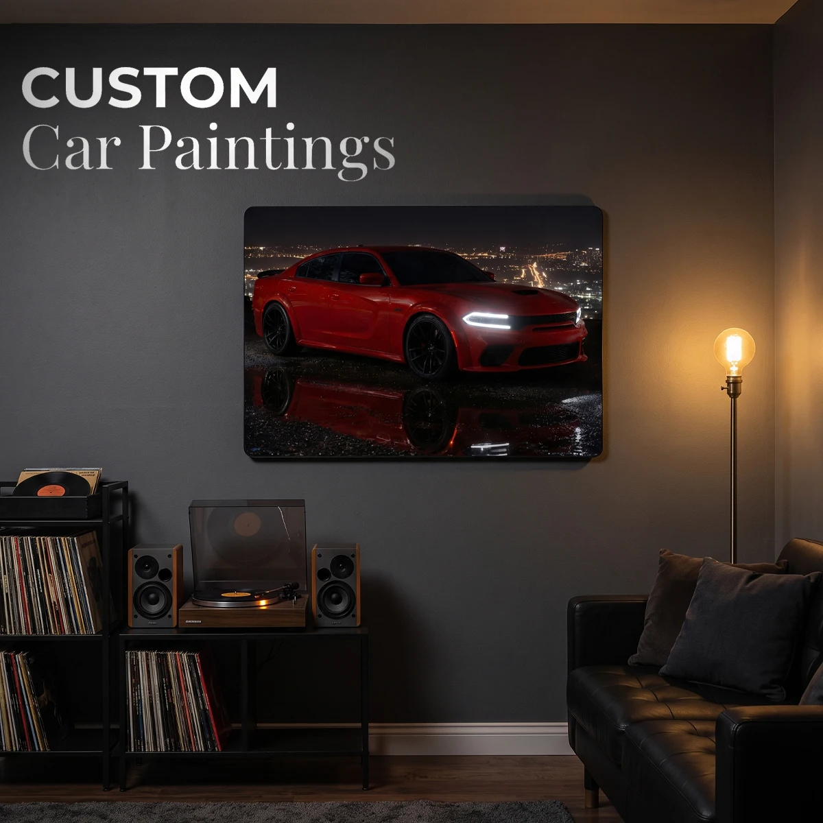 Customizable car art with USB control for glowing effects, perfect for use in garages, bars, and interior decorations.