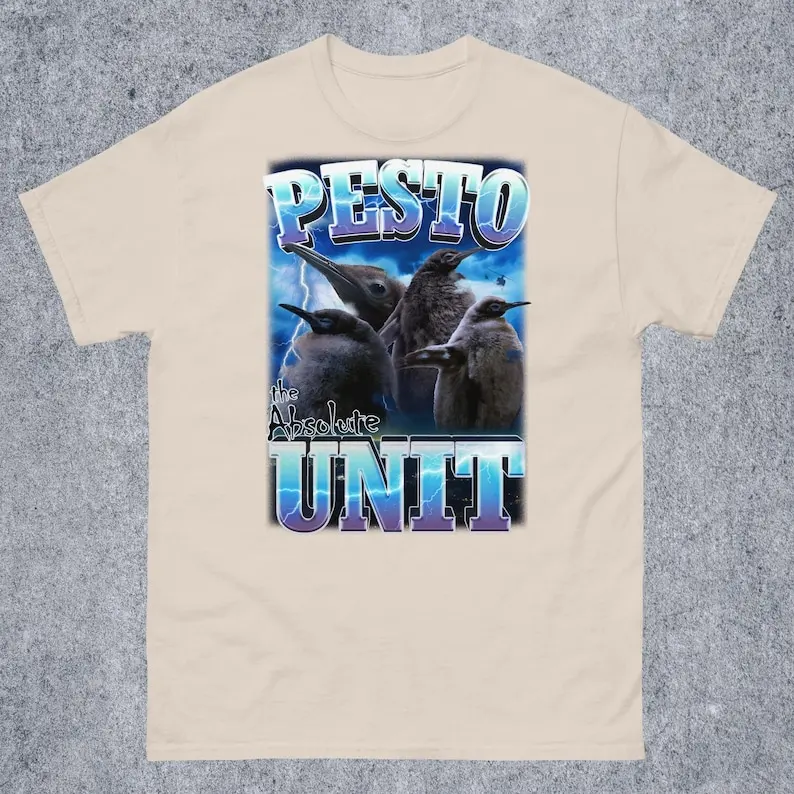 Pesto the Absolute Unit Funny Penguin Meme Tee Shirt Gift for Woman and Man, Dank Memes T-shirt, Ugly Shirts, Cringe T Shirt, Un