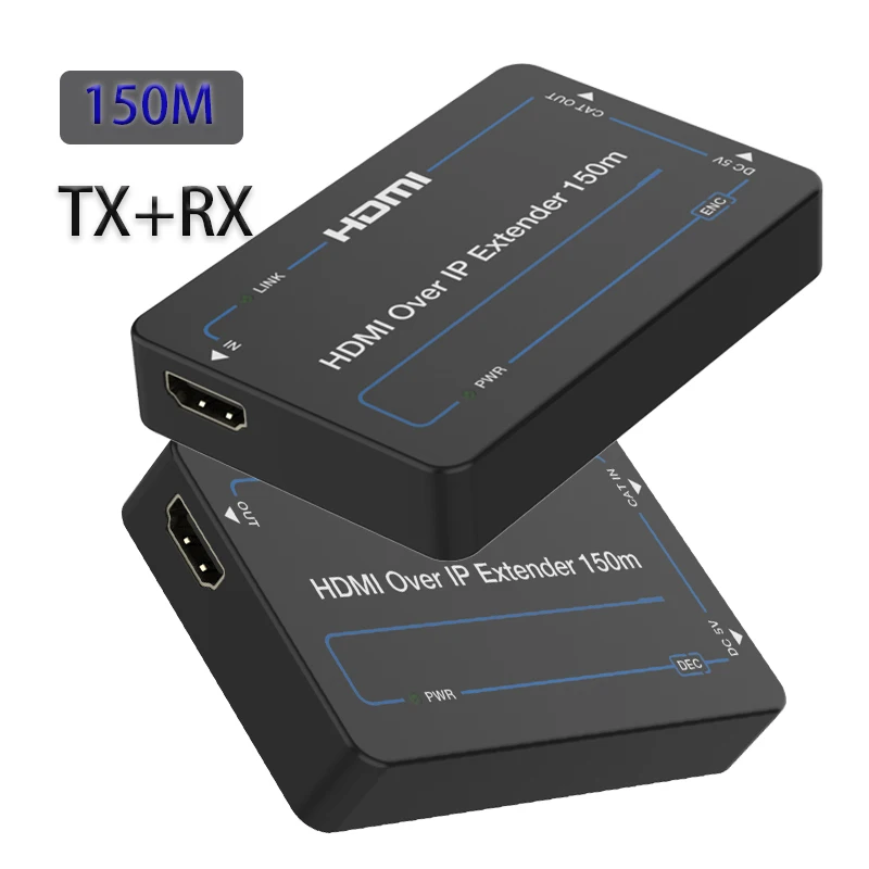 

150M HDMI-compatible Transmitter HDMI-compatible Over IP Network Extender LAN Transmitter Receiver Adapter Internet Splitter box