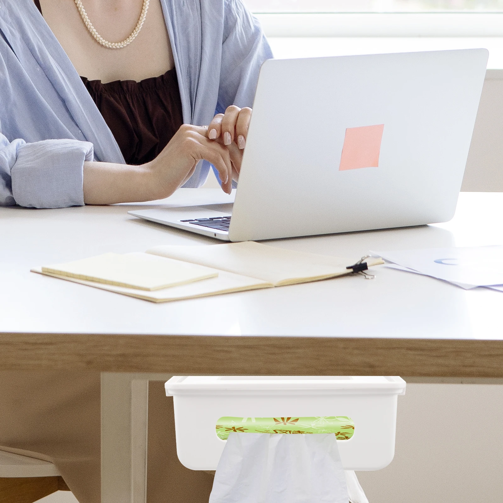 

Hidden Sticky Drawer White Napkin Holder Desk ganizer Under Table Slide Out Storage Pencil Key Remote Bathroom