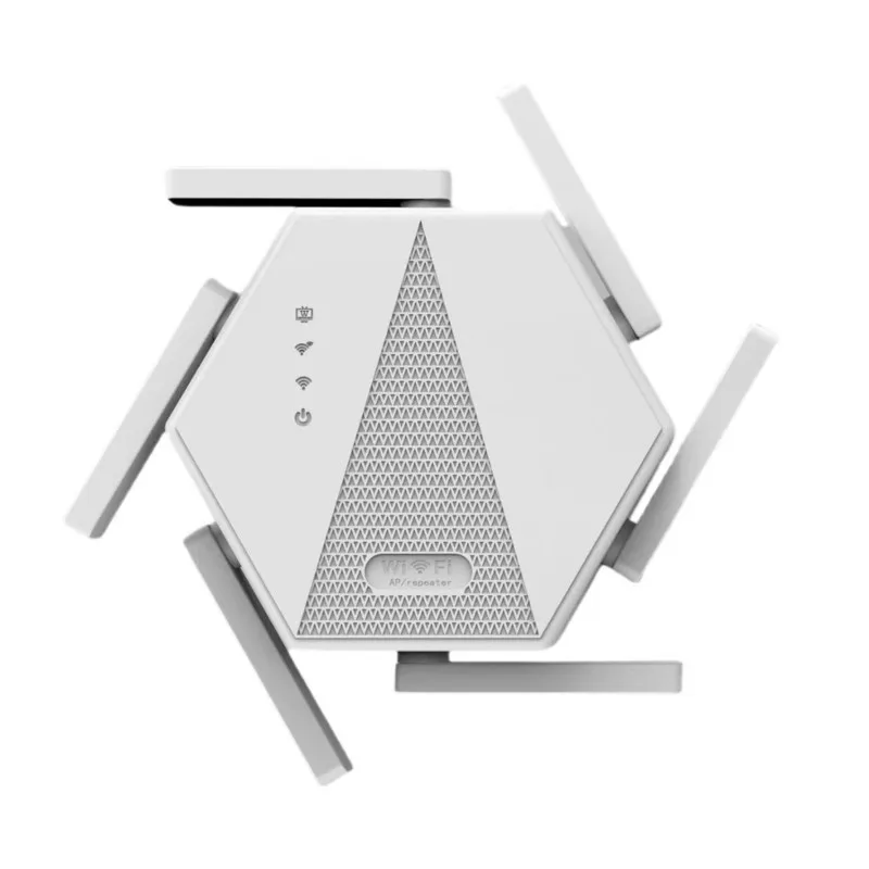 A32I AX1800 Gigabit WiFi6 Dual-Band Signal Booster with 6 Antennas - Wall Penetration Enhancer EU Plug