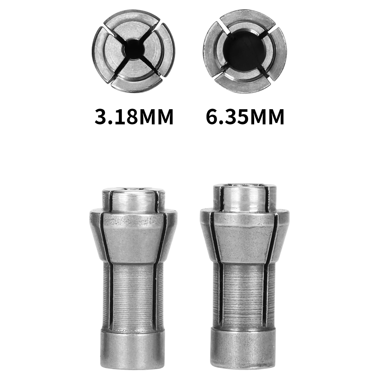 2 stücke Die Grinder Befestigung Spann Werkzeuge Spannzange Gravur Maschine Für Graveur Power Werkzeug Teile Zubehör 3mm-6,35mm