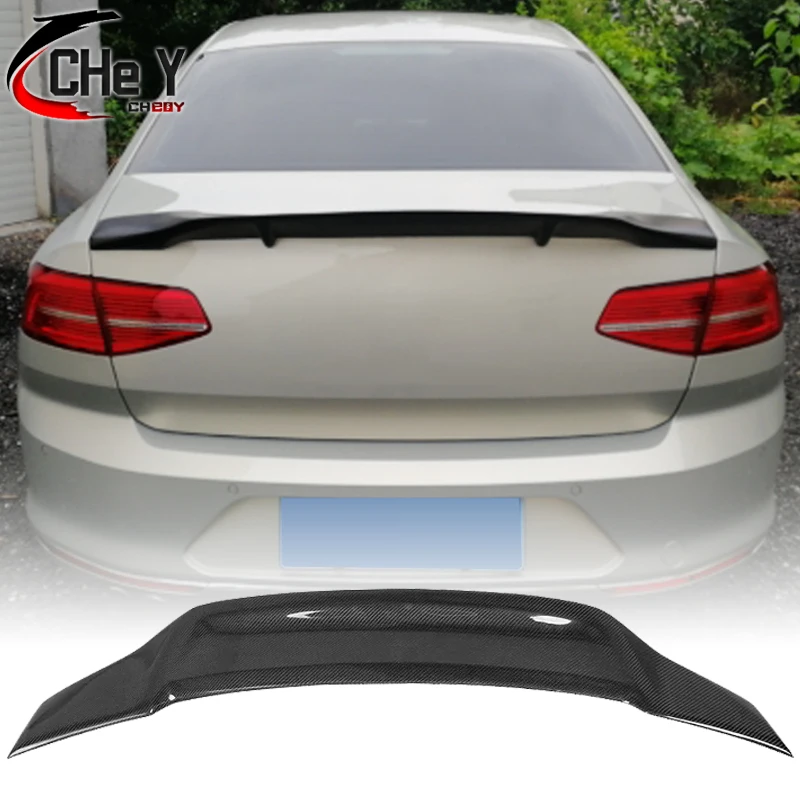 Per Volkswagen VW Magotan Passat B8 2017-2023 coda ala posteriore tronco auto coda R Styling nero lucido Spoiler in vera fibra di carbonio