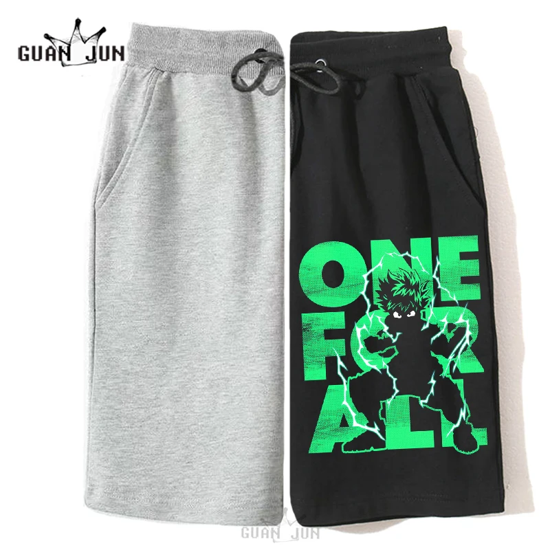 Sweatpants Men's Anime My Boku No Hero Academia Shorts Unisex Casual Fitness Loose Short Pants Summer Beach Pants