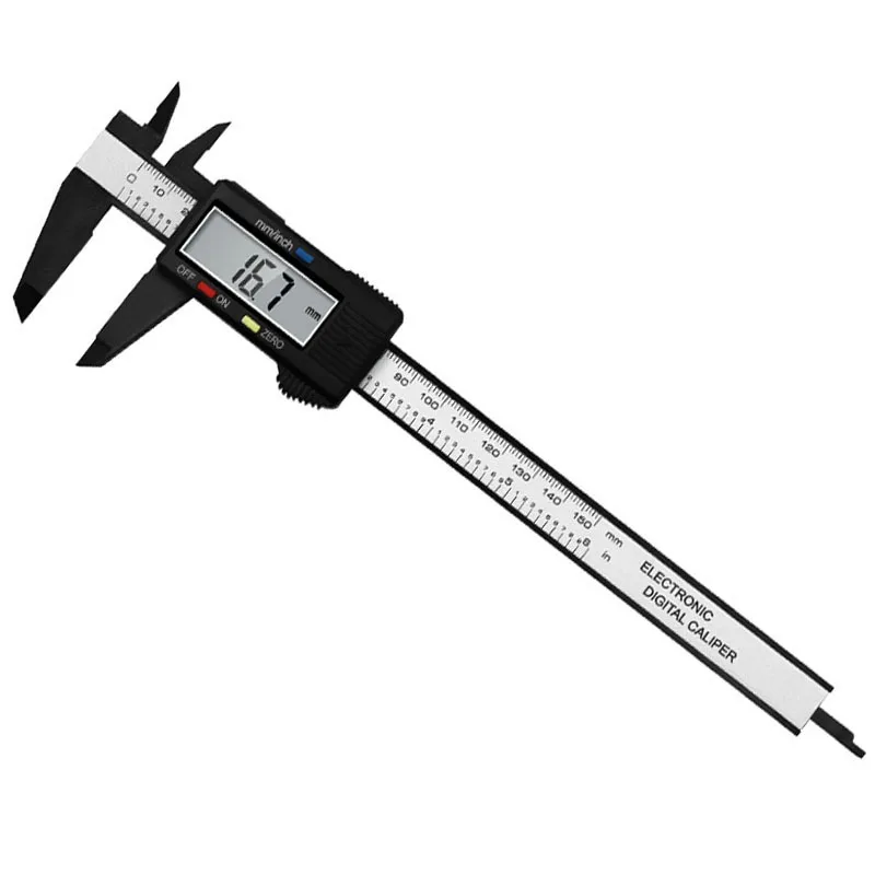 For measurement, a stainless steel-style digital display electronic plastic vernier caliper