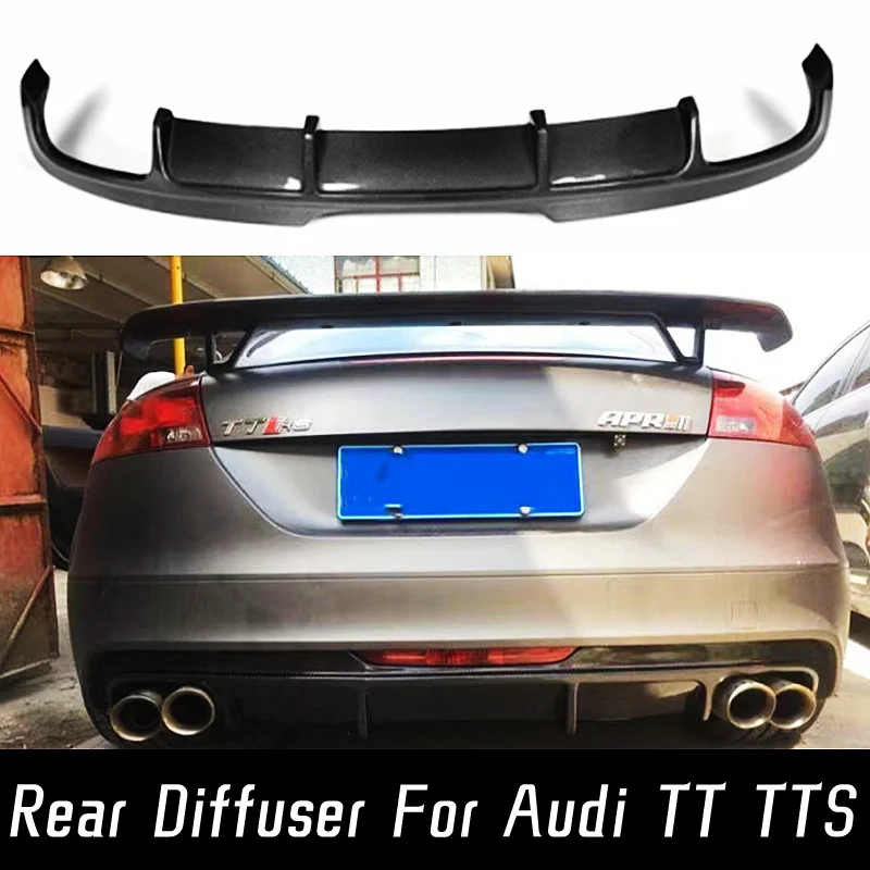 

Rear Bumper Diffuser For Audi TT TTS 2008 09 10 11 12 13 14 Real Carbon Fibe Spoiler Splitter Car Exterior Tuning Accessories