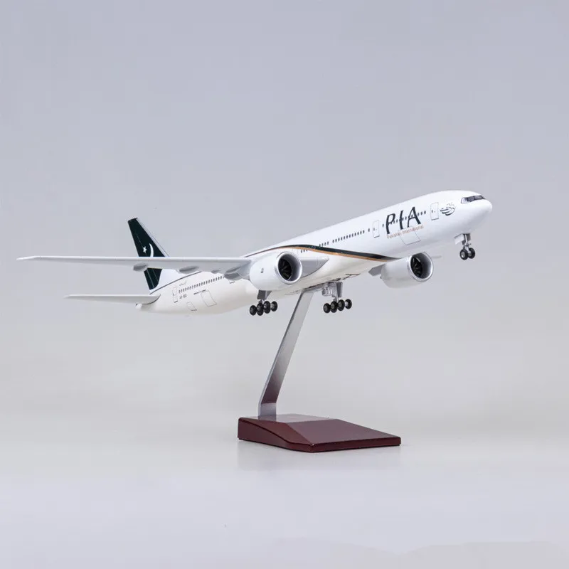 Diecast Resina Avião Modelo Brinquedo, Paquistão PIA Airline Airline Aeronaves, Coleção de Brinquedos, Presentes, Novo, Escala 1:150, B777, 2024