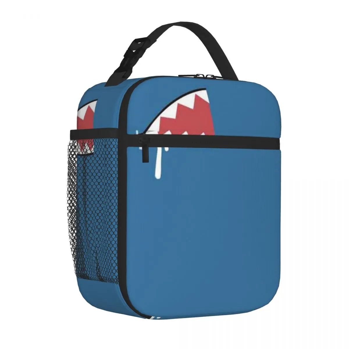 Bestselling Gawr Gura Shark Mouth Neoprene Texture Lunch Handbag Seaside Lunch Travel Lunch Bag