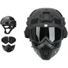 Tactical Full Face Helmet MICH ABS - Detachable Goggles & NVG Bracket for Airsoft CS Outdoor Wargame Protective Gear 6 Tactical Full Face Helmet MICH ABS - Detachable Goggles & NVG Bracket for Airsoft CS Outdoor Wargame Protective Gear 6