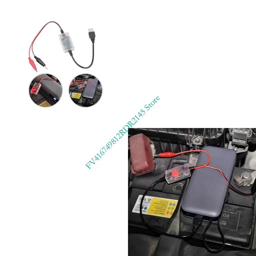 

B2EF Многоцелевой шнур для зарядки аккумулятора 12 В с зажимами с цветовой маркировкой и светодиодным сигнальным с пластиковой