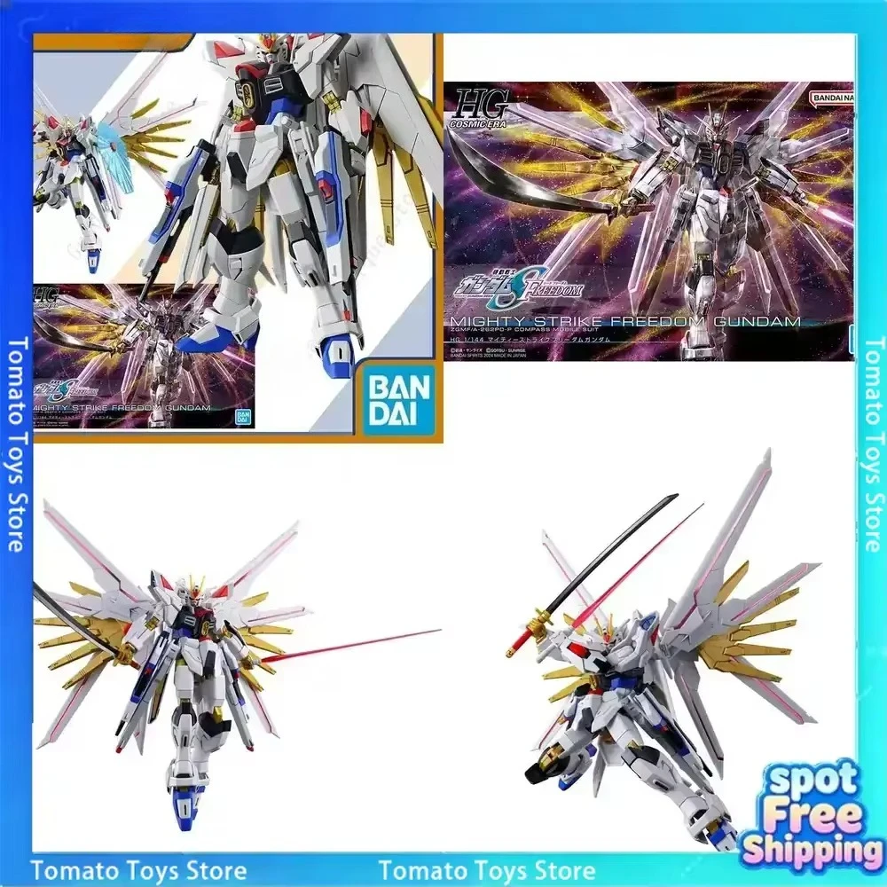 Bandai Mighty Strike Freedom Gundam HG Anime Action Figure Robot Collectible Assembly Model Toy Bandai IP Freedom Gundam