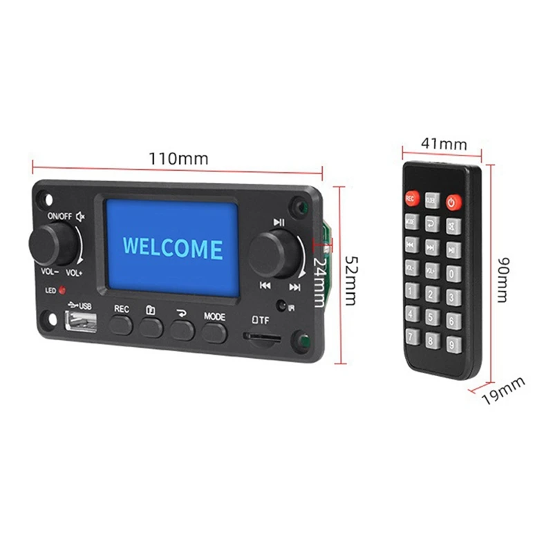 TPM118B Digital Audio Player MP3 Decoder Board High Quality Portable MP3 Player Module With Bluetooth And FM Radio