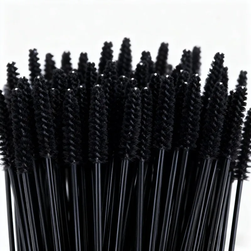 50 pezzi all'ingrosso pennello per ciglia in cristallo applicatore pennelli per ciglia kit di strumenti per estensione ciglia bacchetta mascara in plastica