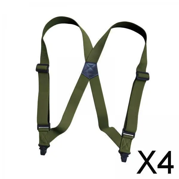 

4 подтяжки для мужчин, регулируемые брюки для свадьбы, зеленые