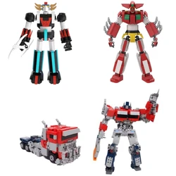 New Getter Robo Transformable Optimus Prime Building Blocks MOC GX-76 Mecha Assembling Huilding Blocks Kids Gifts Creative Toys