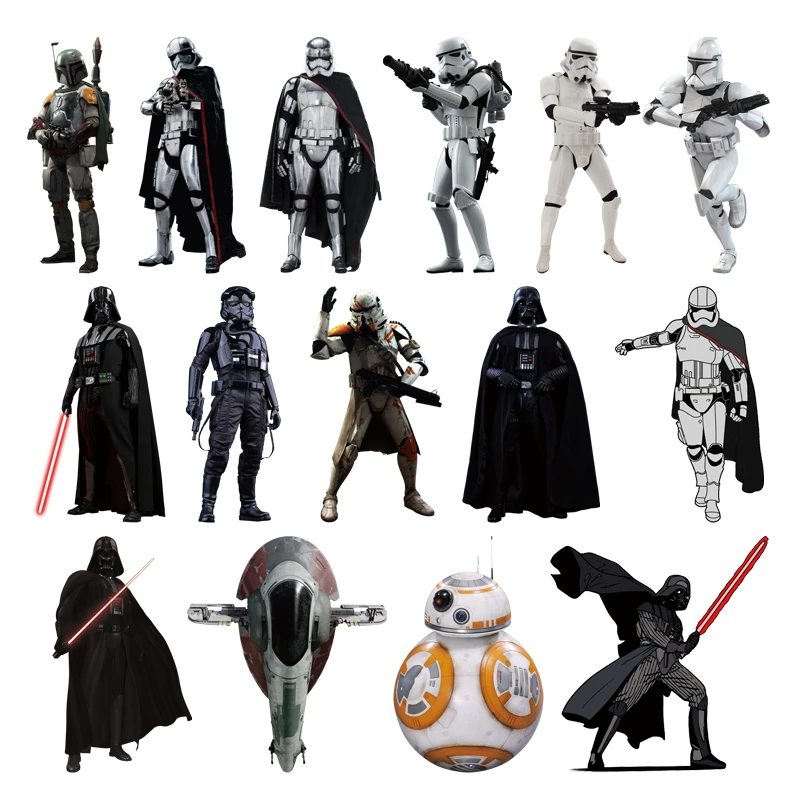 Parches de ropa de Star Wars Darth Vader, calcomanías decorativas para camisetas, parches DIY para niños, aplicaciones de planchado por transferencia termoadhesiva flexible