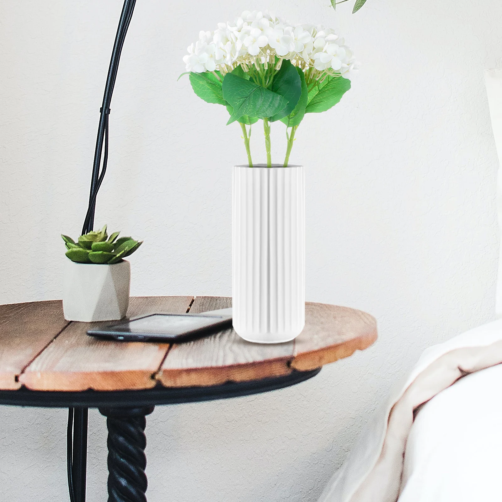 

3Pcs Artificial Hydrangea Flowers Realistic Faux Silk Flower Heads Wedding Table Centerpieces Dining Room Decor Home Party