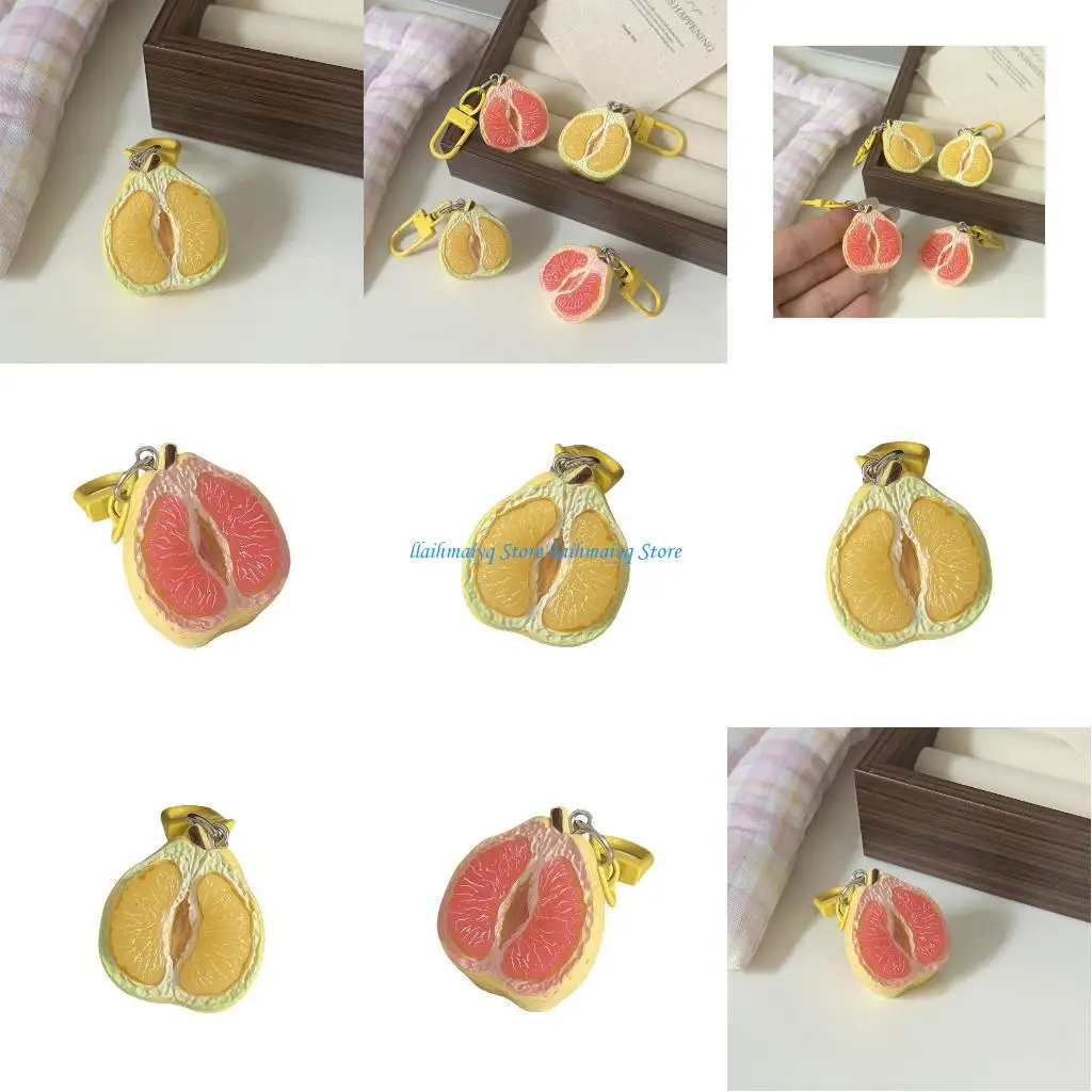 

573B Daily Use Peeled Citrus Keychain For Keys And Phone Decoration Collection Item